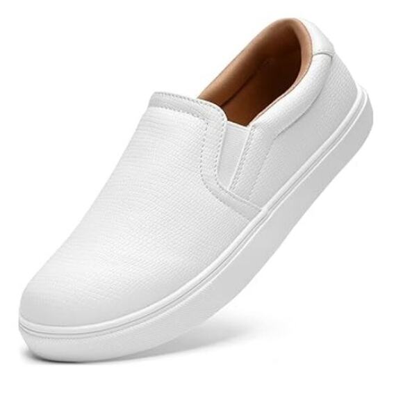 STQ Work Non Slip Size US 10 Round Toe Sneakers Shoes Slip On Women's White - Picture 2 of 11